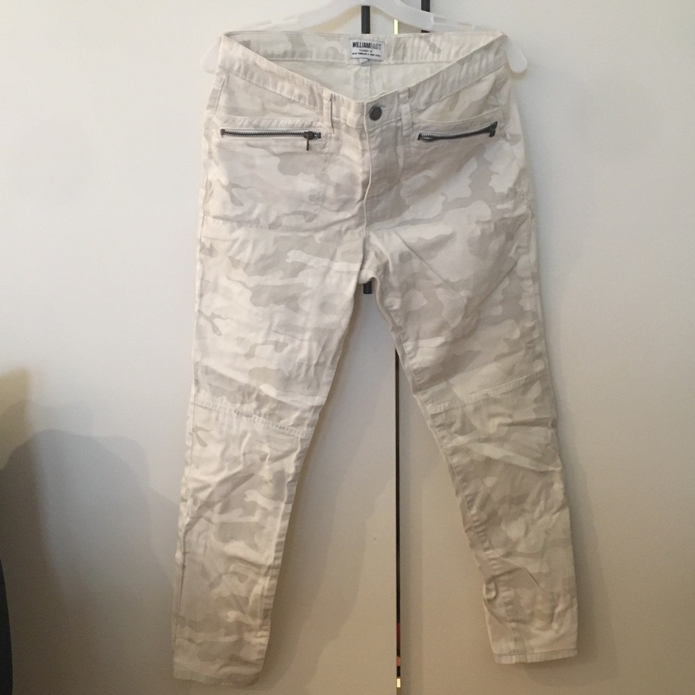 WILLIAM RAST CAMO WHITE CROPPED JEANS 29P - LIKE NEW!